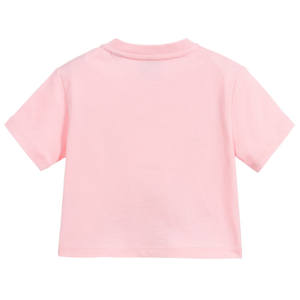 Baby Girls Candy Pink Cotton T-Shirt