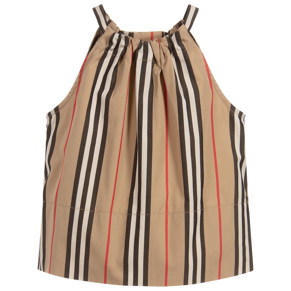 Girls Antique Yellow Stripes Top