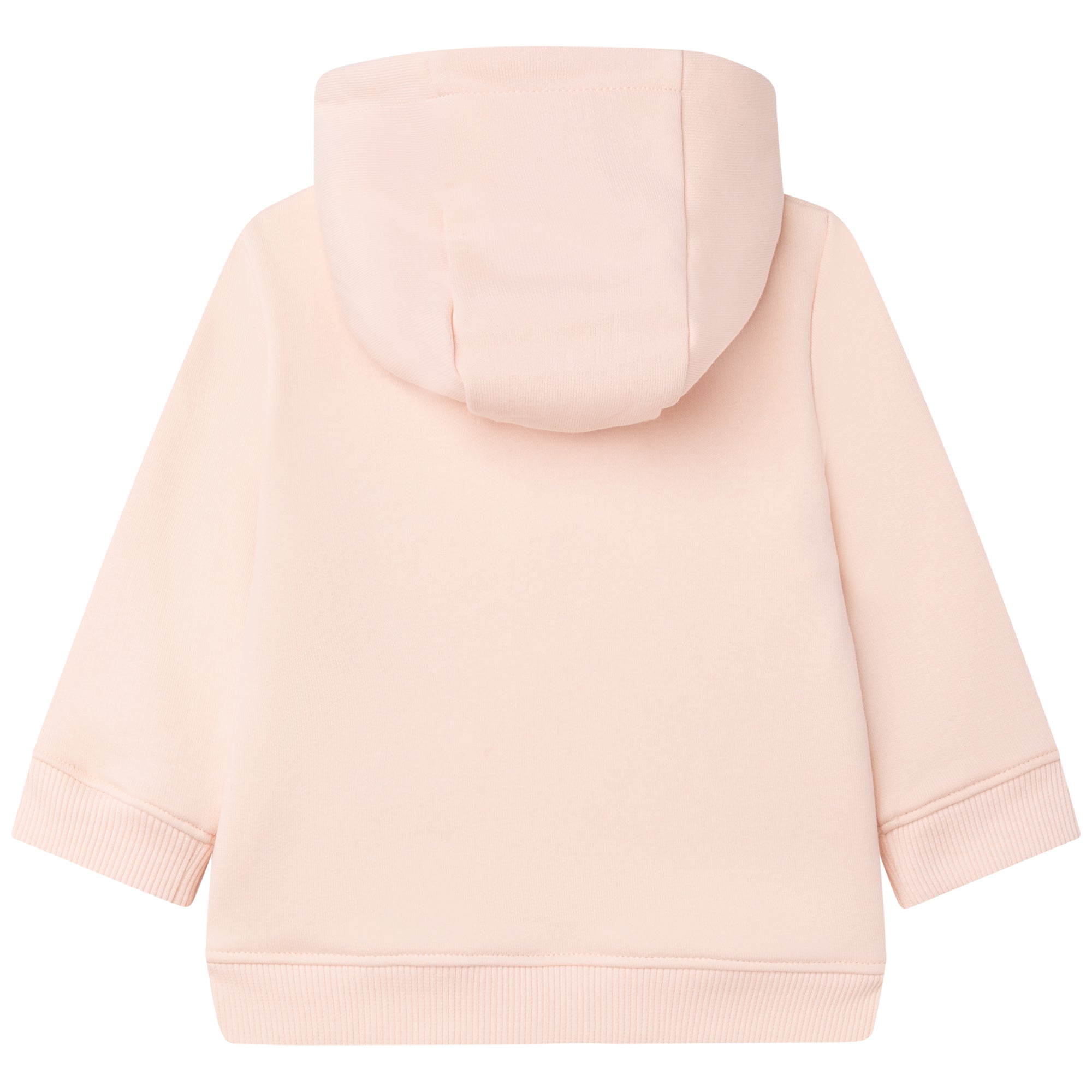 Girls Pink Hooded Zip-Up Top