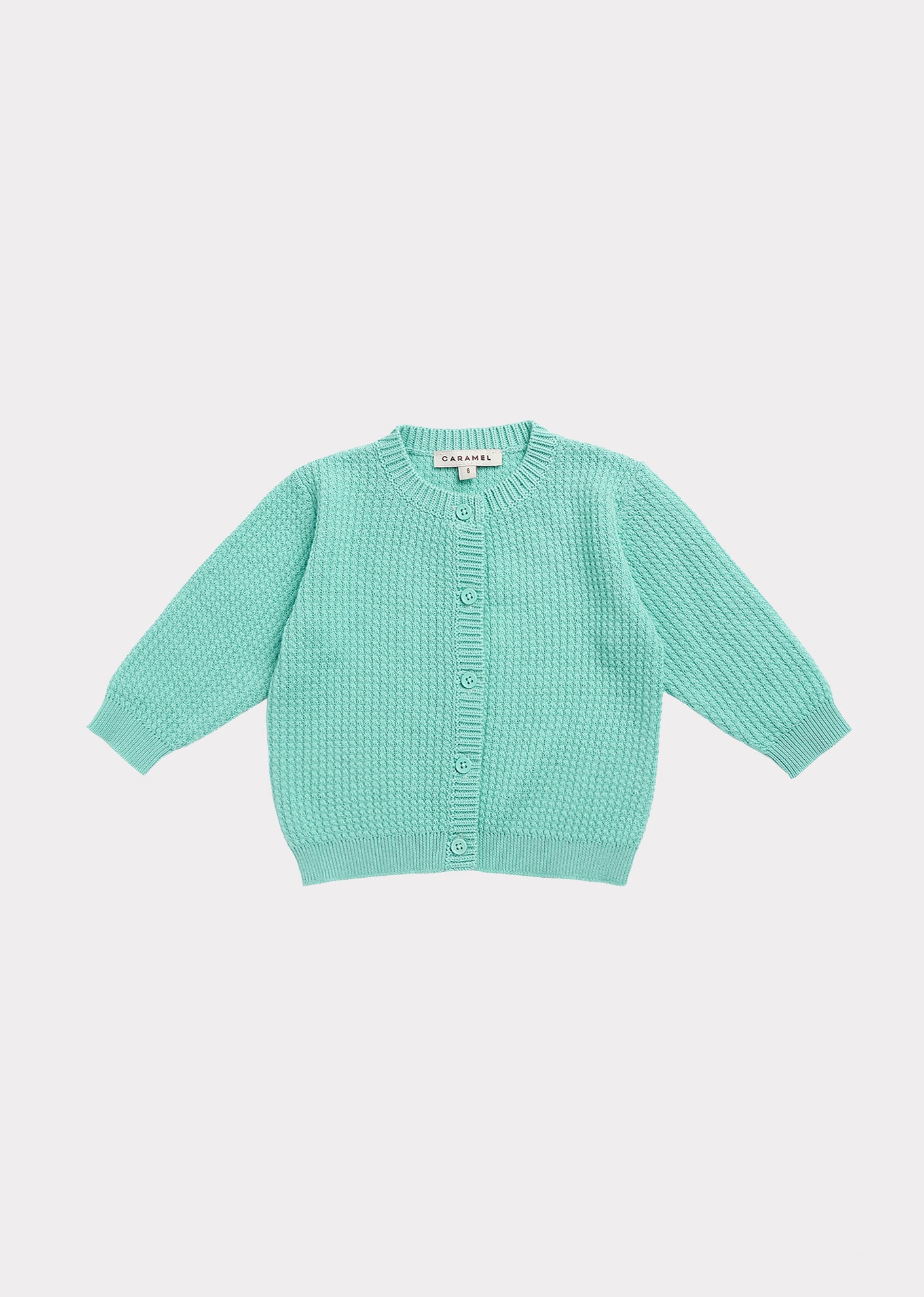 Baby Girls Green Cotton Cardigan