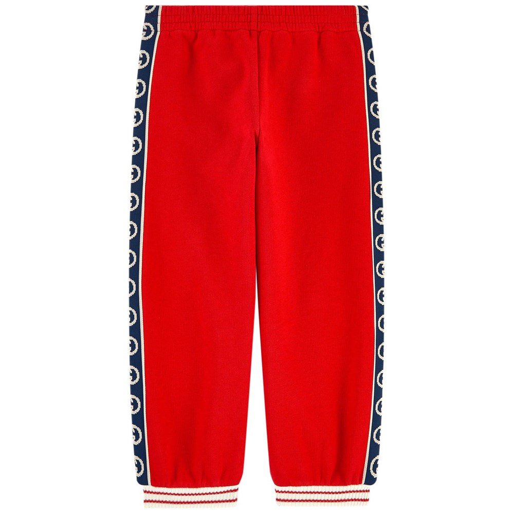 Boys & Girls Red GG Cotton Trousers