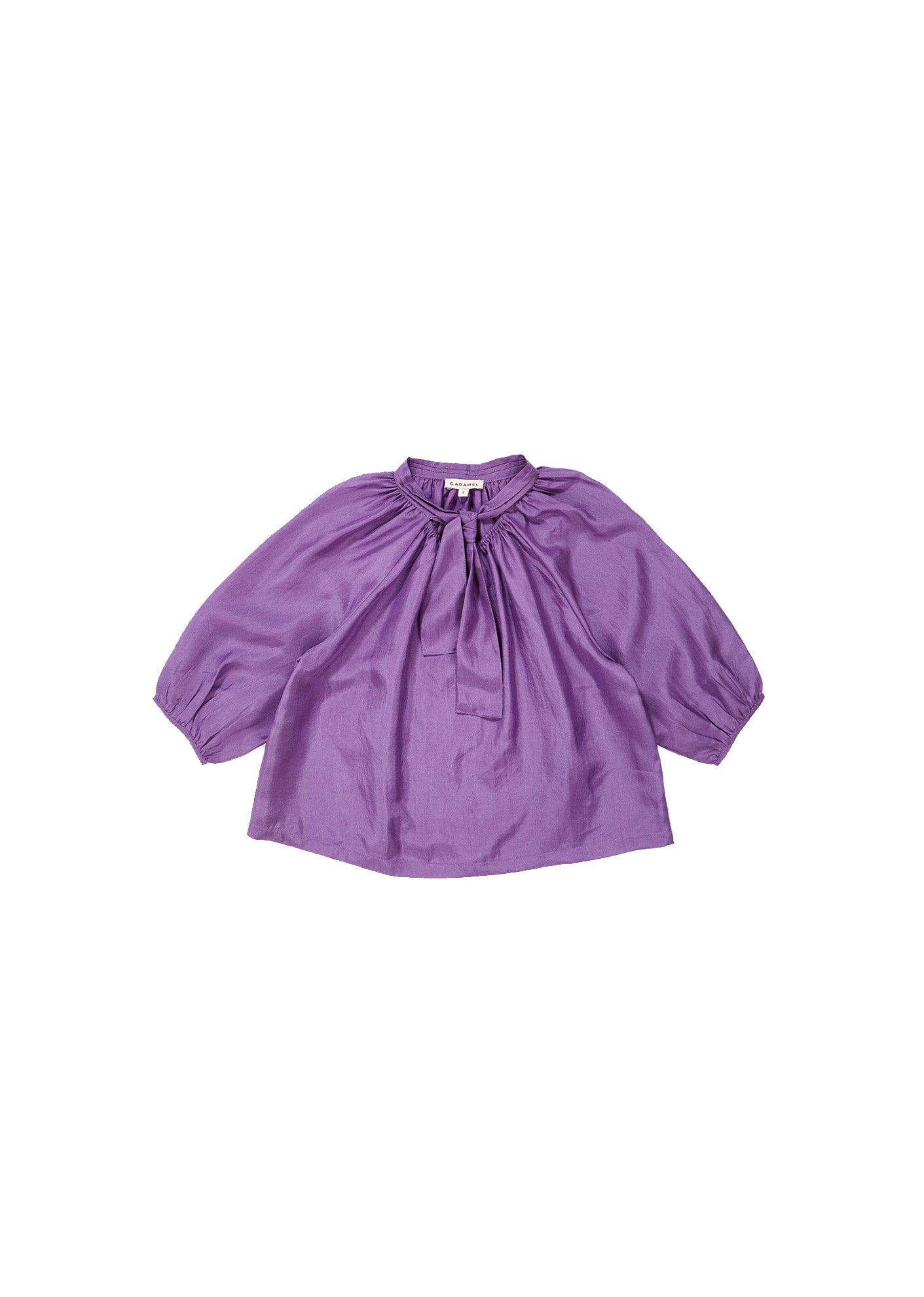 Girls Purple Silk Blouse