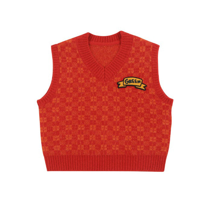 Boys & Girls Red Knit Vest