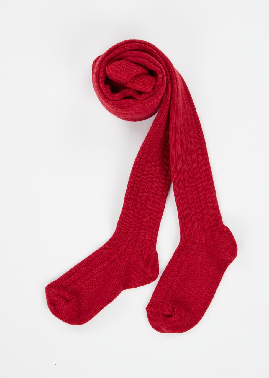 Girls Scarlet Rib Tights