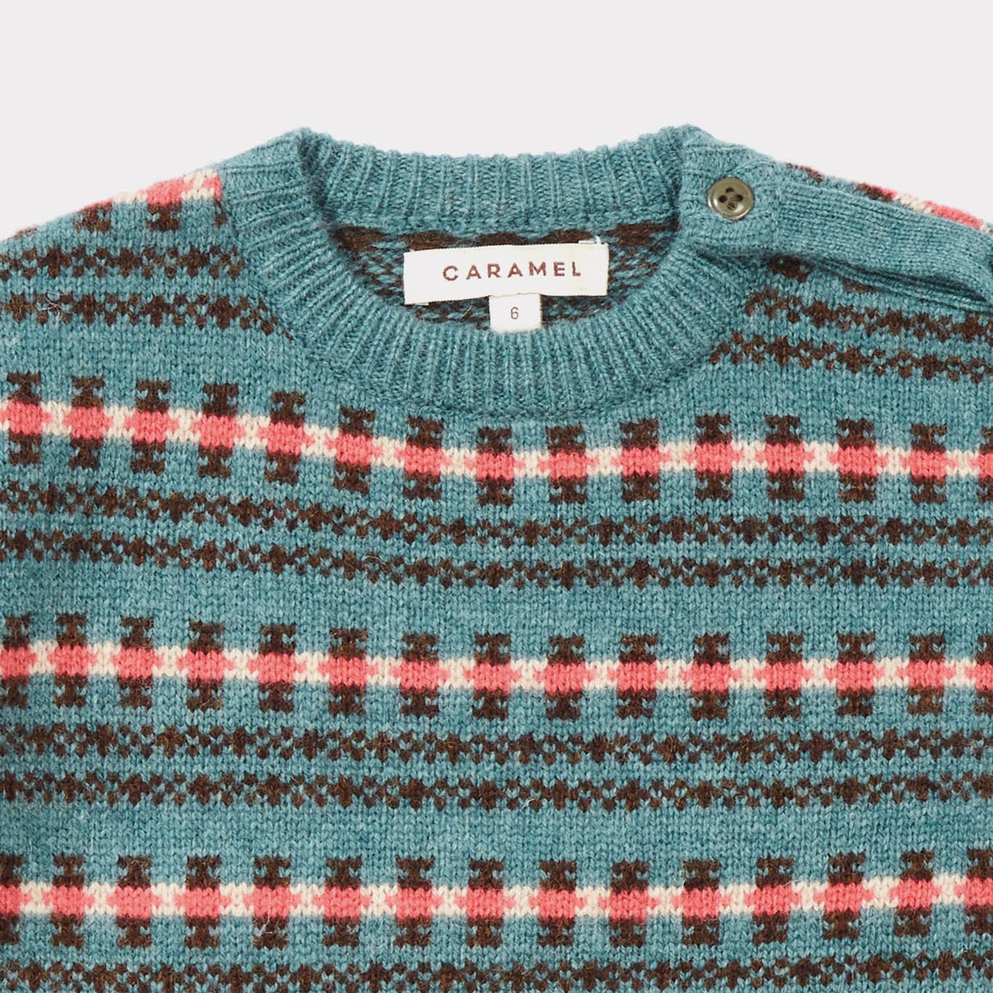 Baby Duck Egg Blue Fairisle Sweater