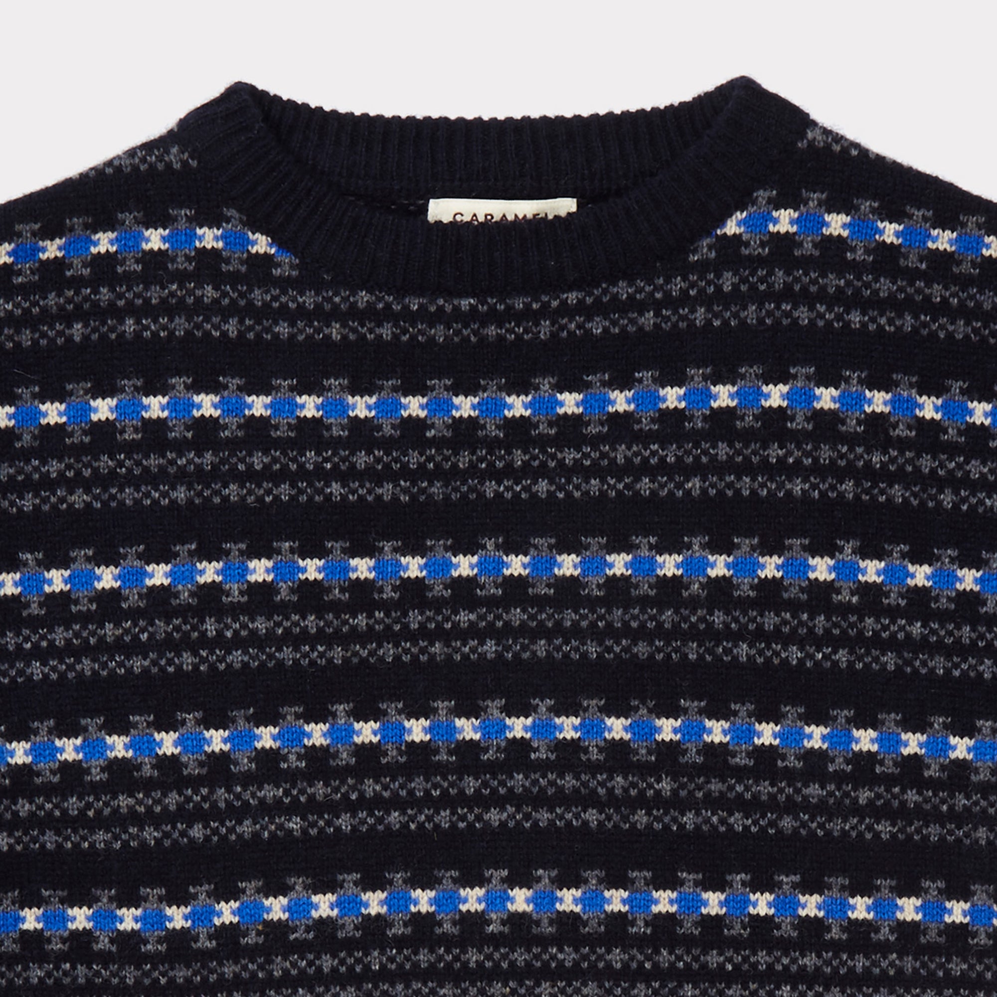 Girls Navy Fairisle Sweater