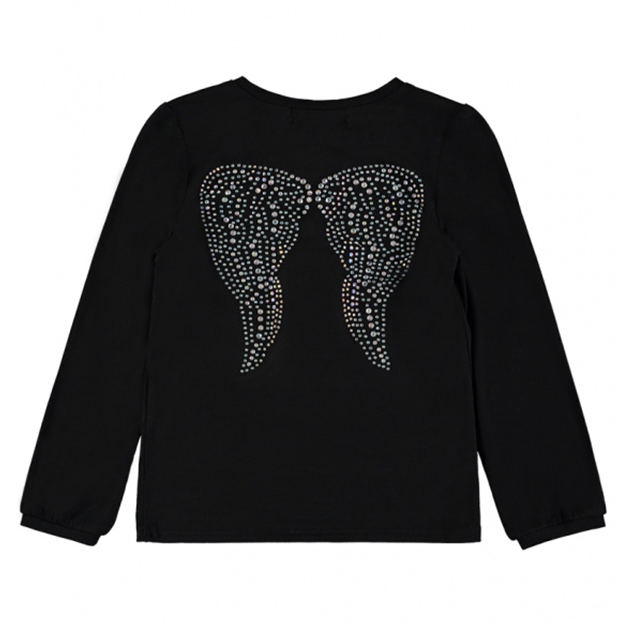 Girls Black Knitted T-shirt