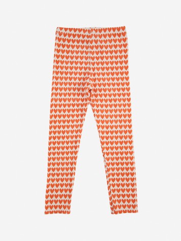 Girls Red Heart Leggings