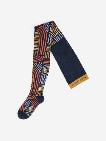 Girls Blue Cotton Tights