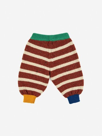 Baby Boys & Girls Brown Stripes Knit Trousers