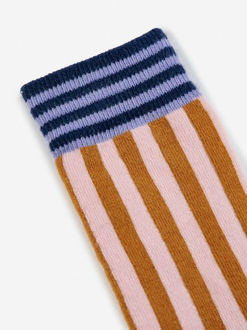Boys & Girls Pink Stripes Cotton Socks