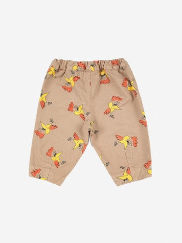 Baby Boys & Girls Beige Printed Trousers