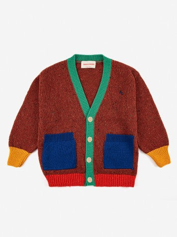 Boys & Girls Brown Wool Cardigan