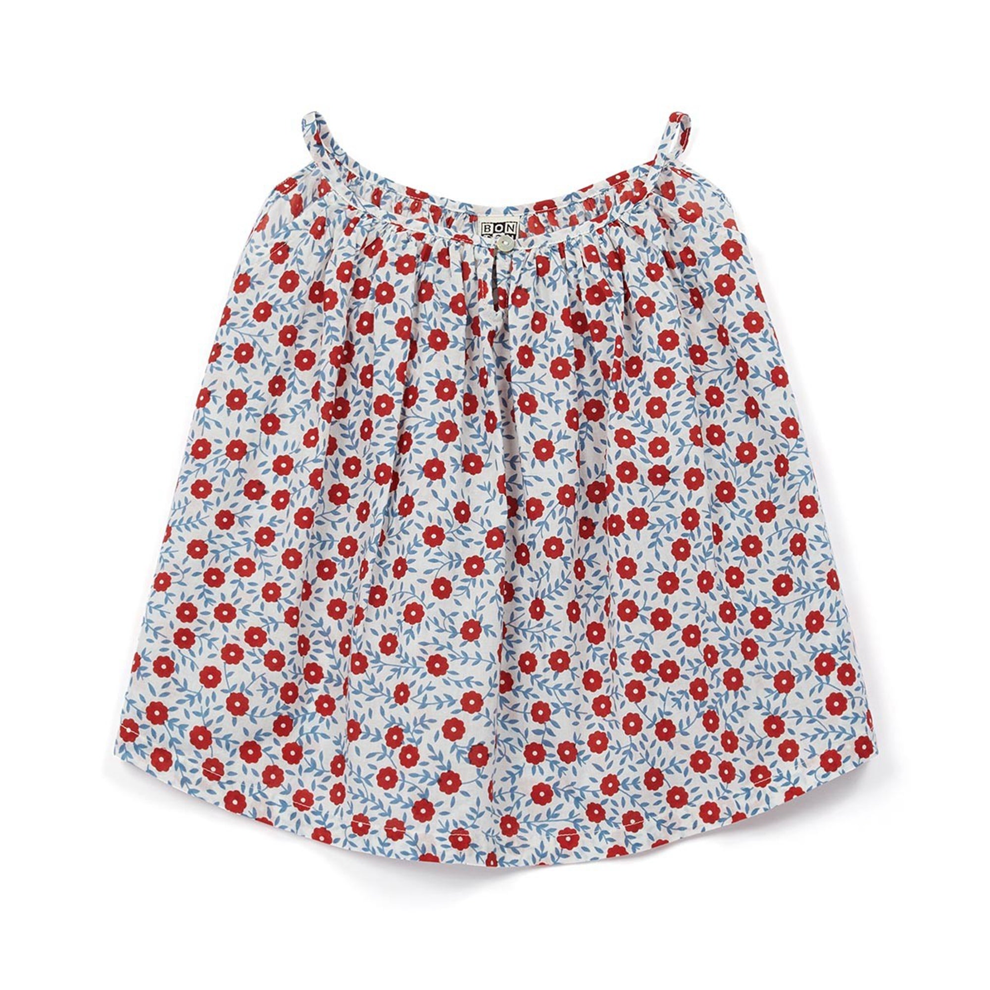 Girls Printed Flower Cotton Top