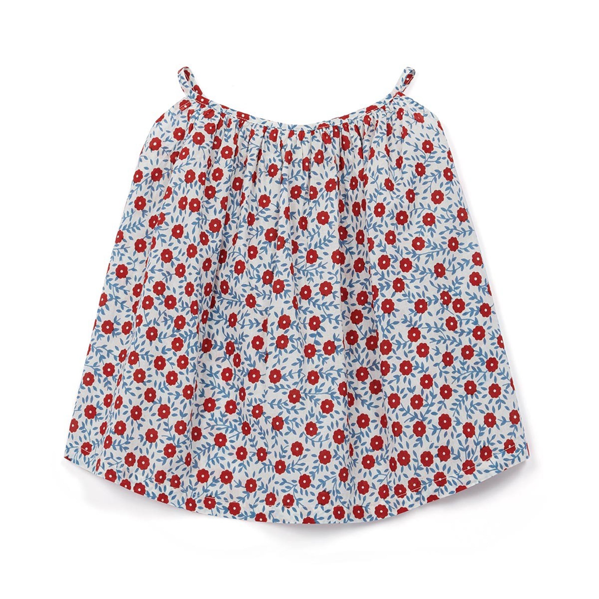 Girls Printed Flower Cotton Top