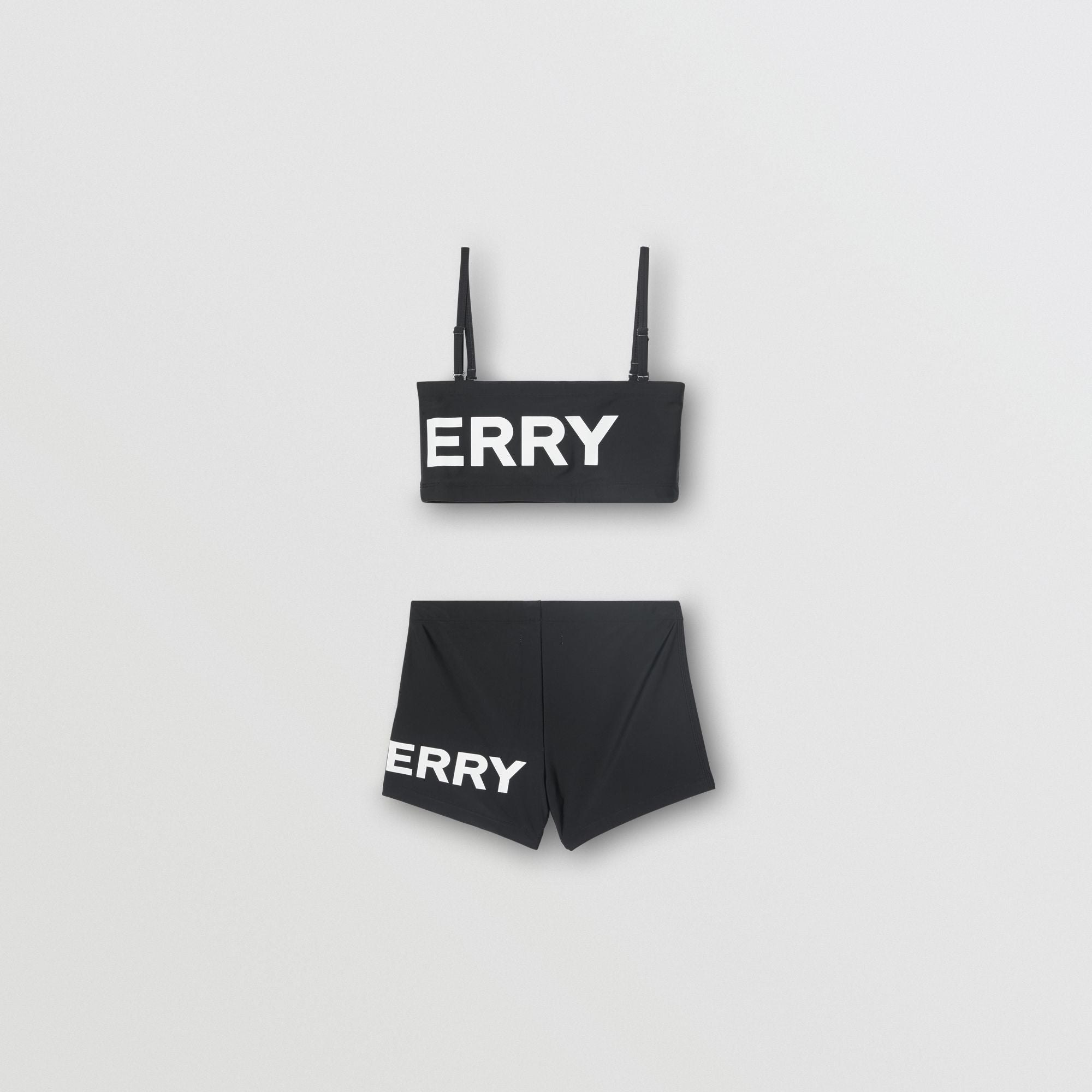 Girls Black Logo Swimwear