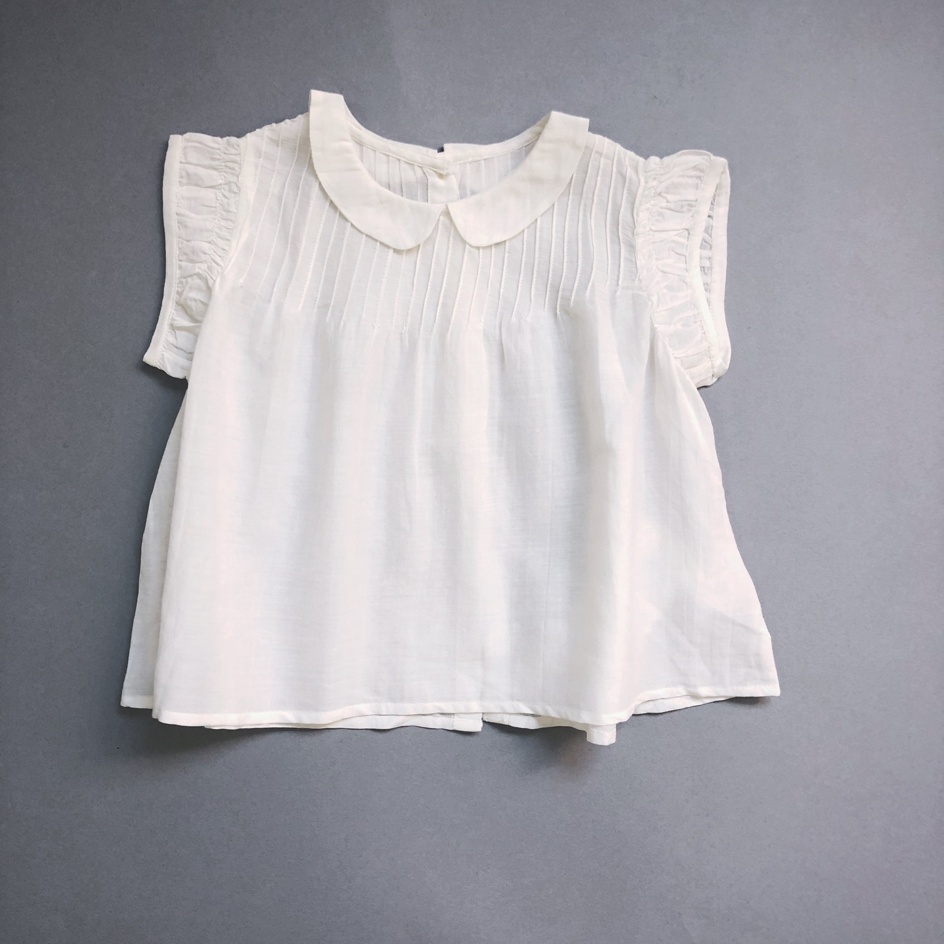 Baby Girls White Embroidered Cotton Top