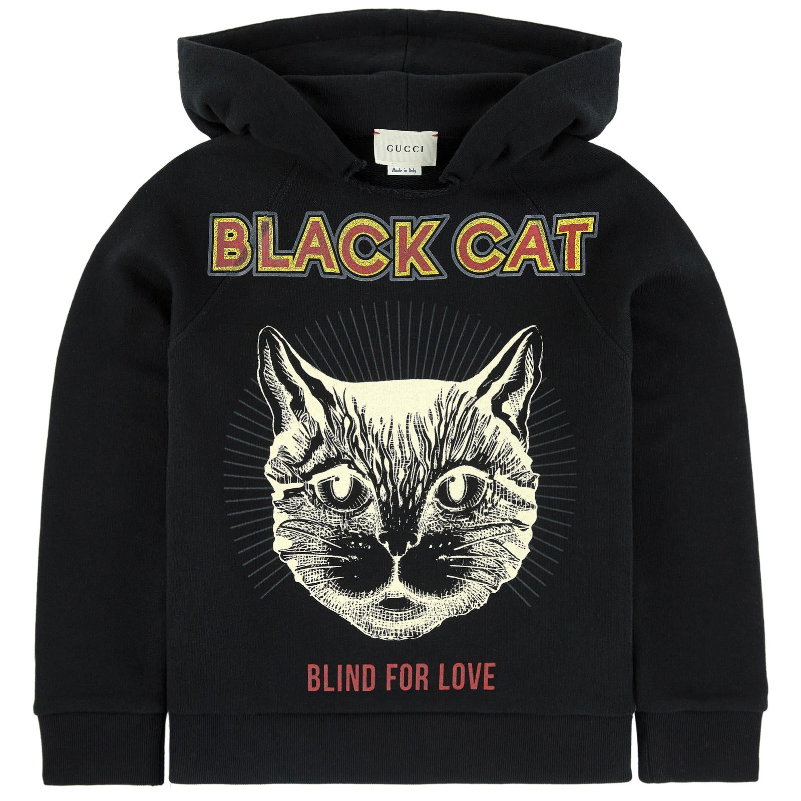 Black cat sweatshirt gucci hotsell