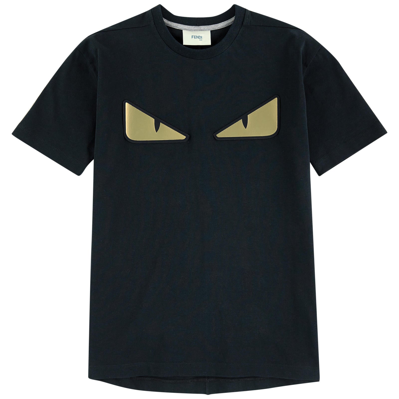 Boys & Girls Black Cotton T-shirt