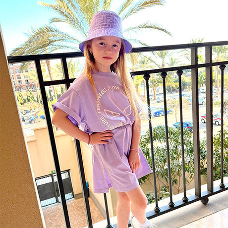 Girls Purple T-shirt Dress