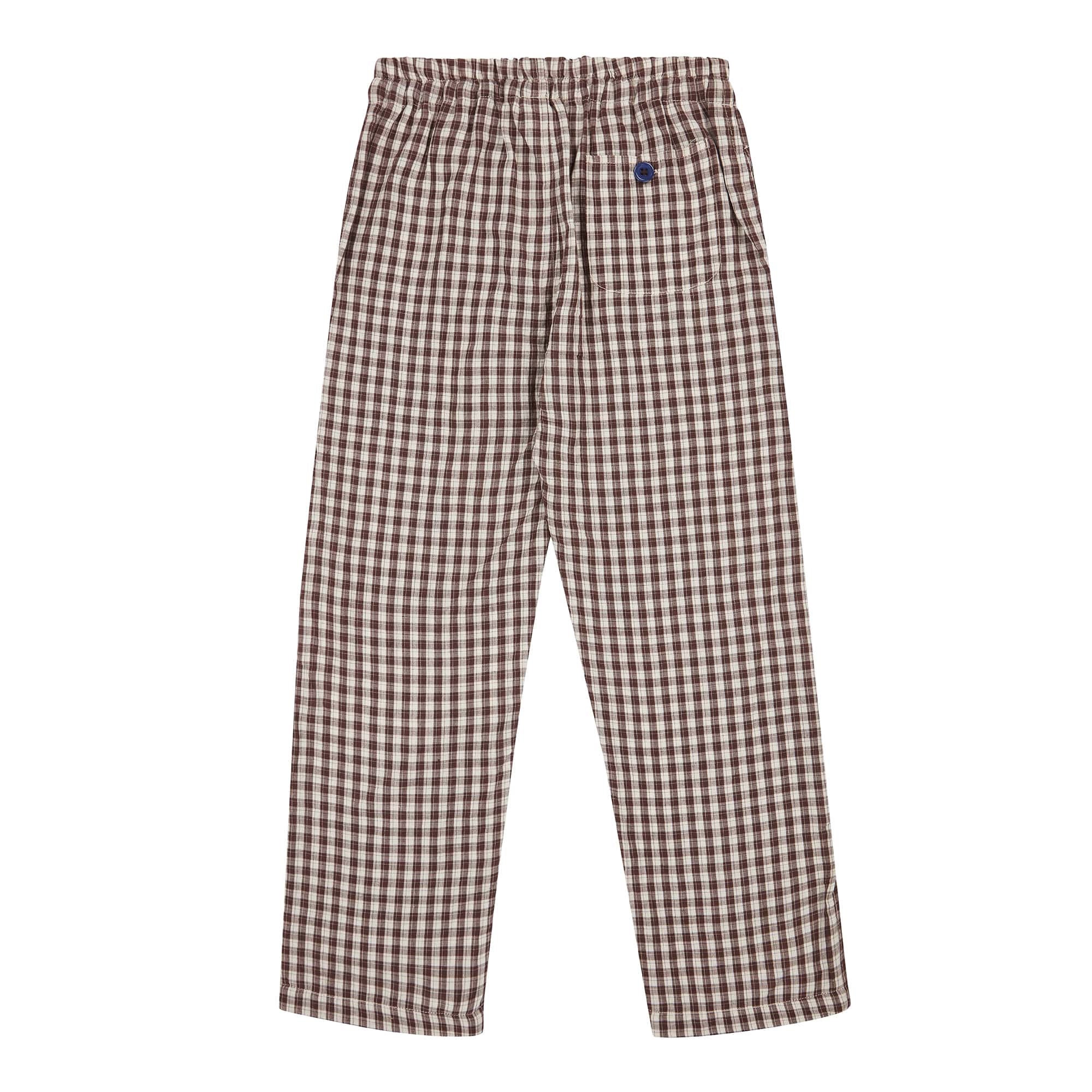 Boys & Girls Chocolete Check Cotton Trousers