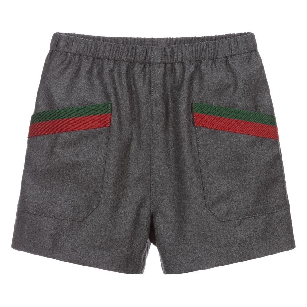 Boys & Girls Medium Grey Wool Shorts