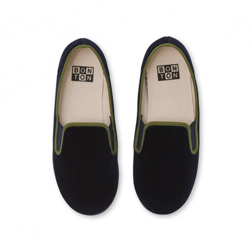 Boys Navy Cotton Shoes