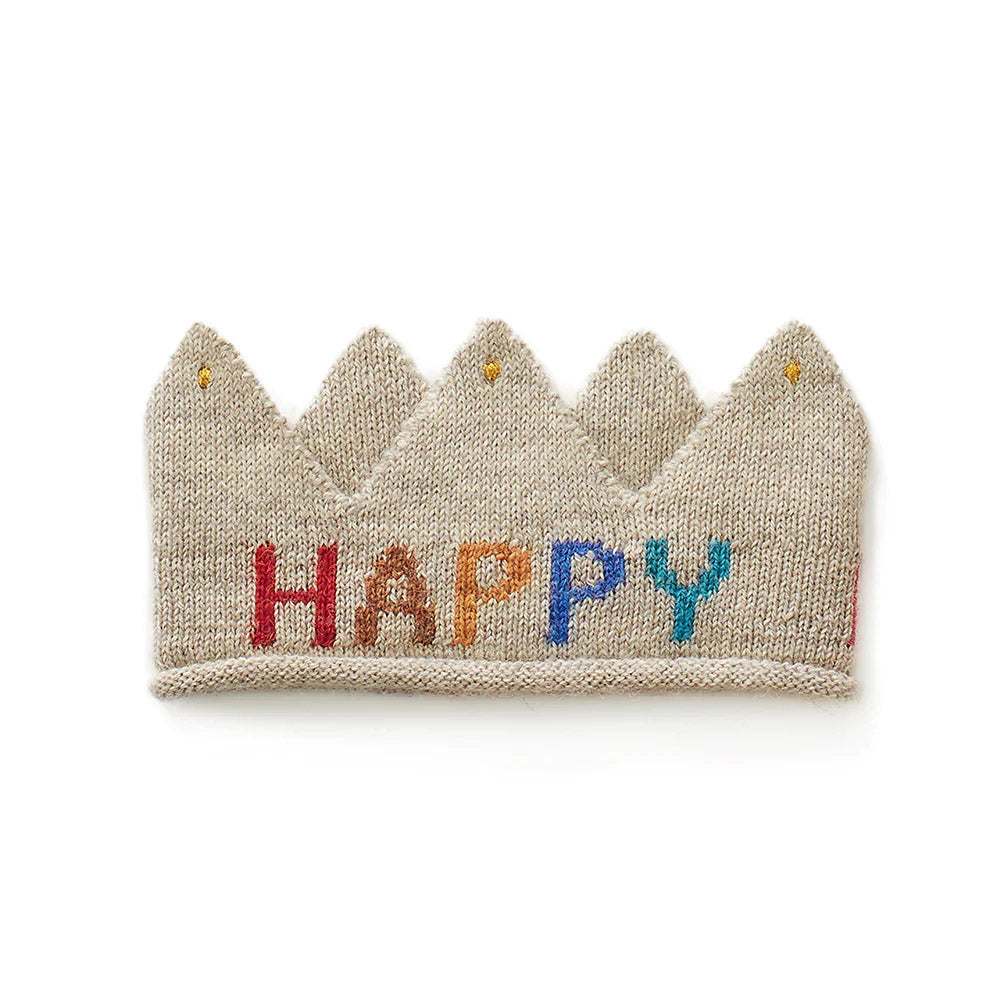 Boys & Girls Beige "Happy" Crown