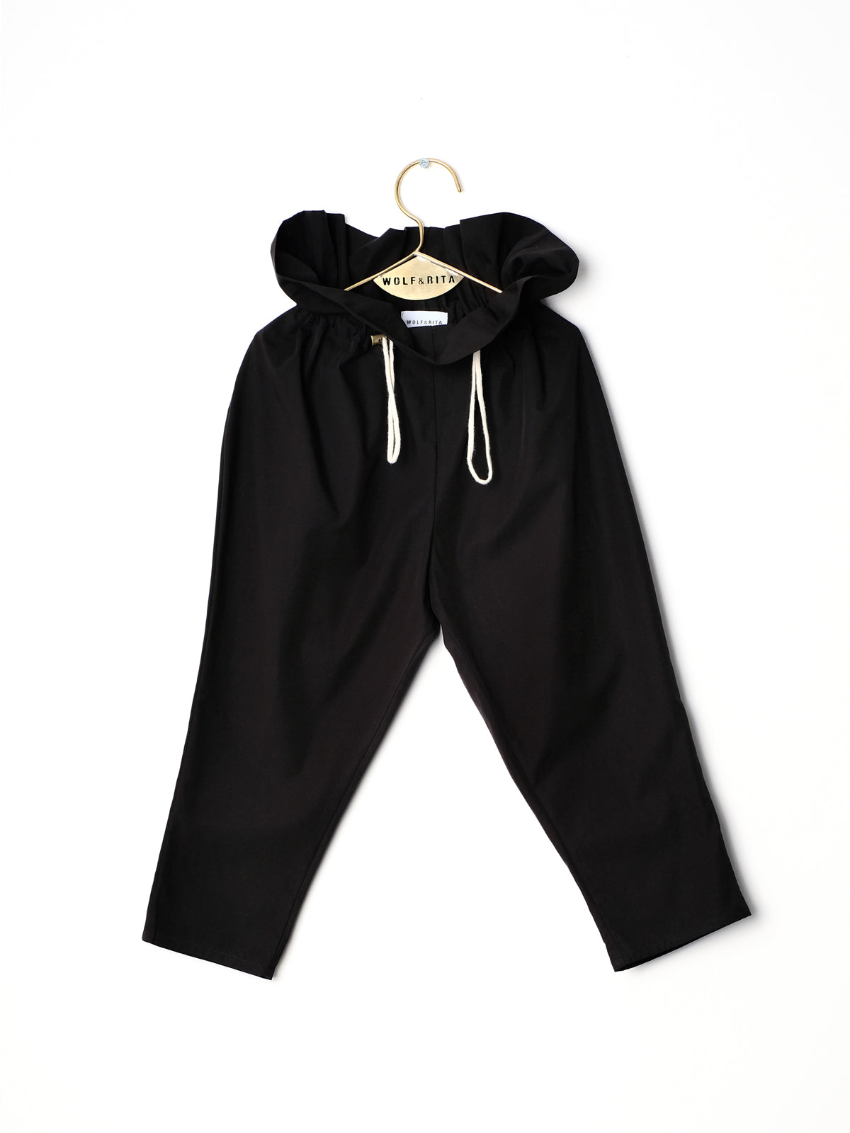 Boys & Girls Black Cotton Trousers