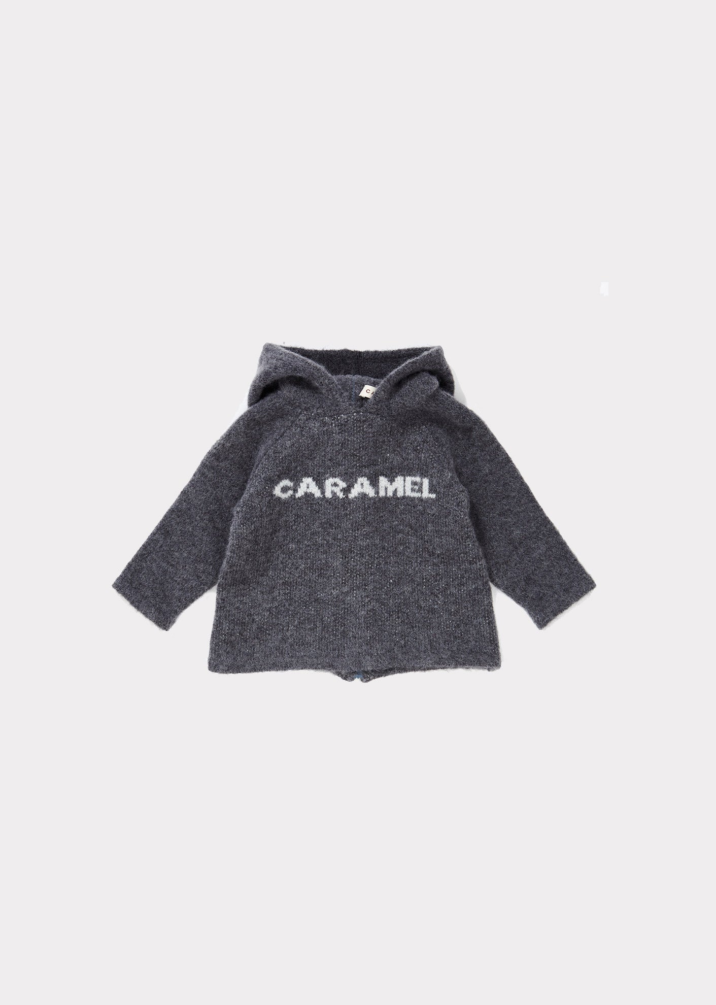 Baby Girls Grey Hooded Logo Sweater