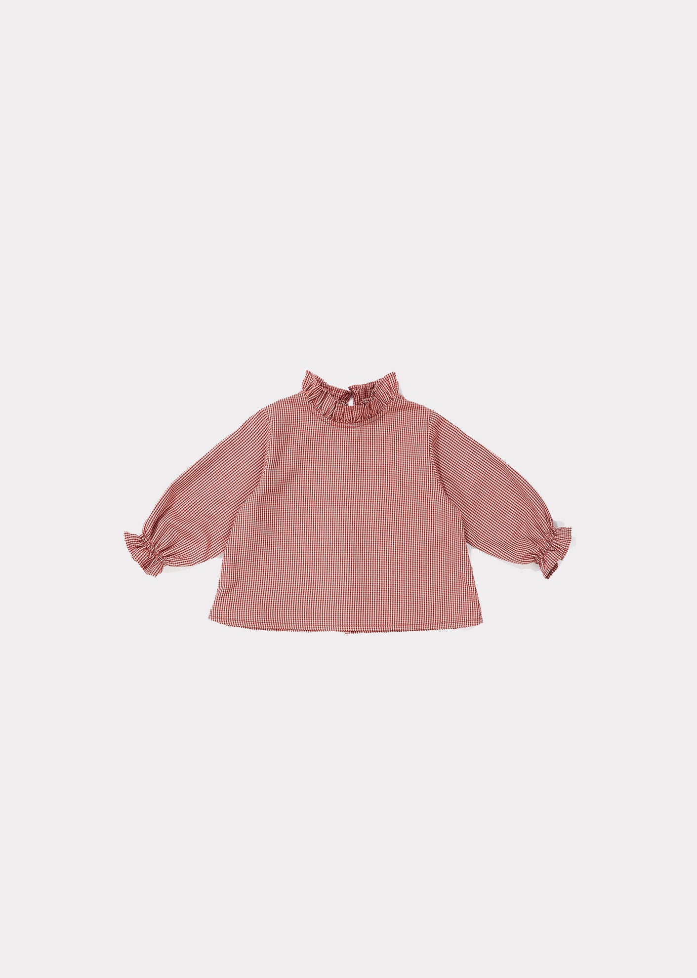 Baby Girls Poppy Check Cotton Blouse
