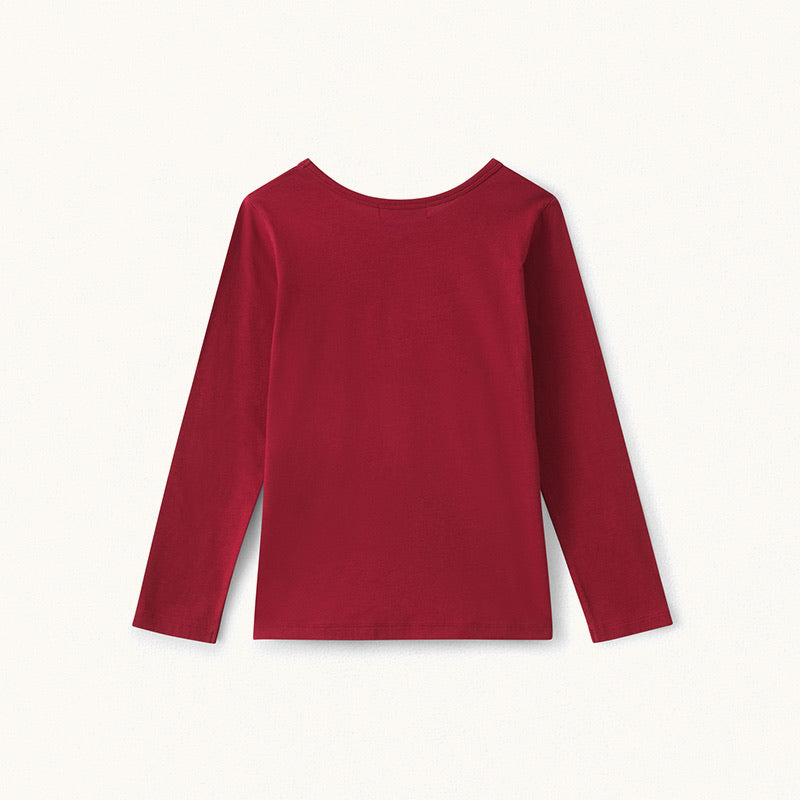 Girls Paspberry Cotton T-Shirt