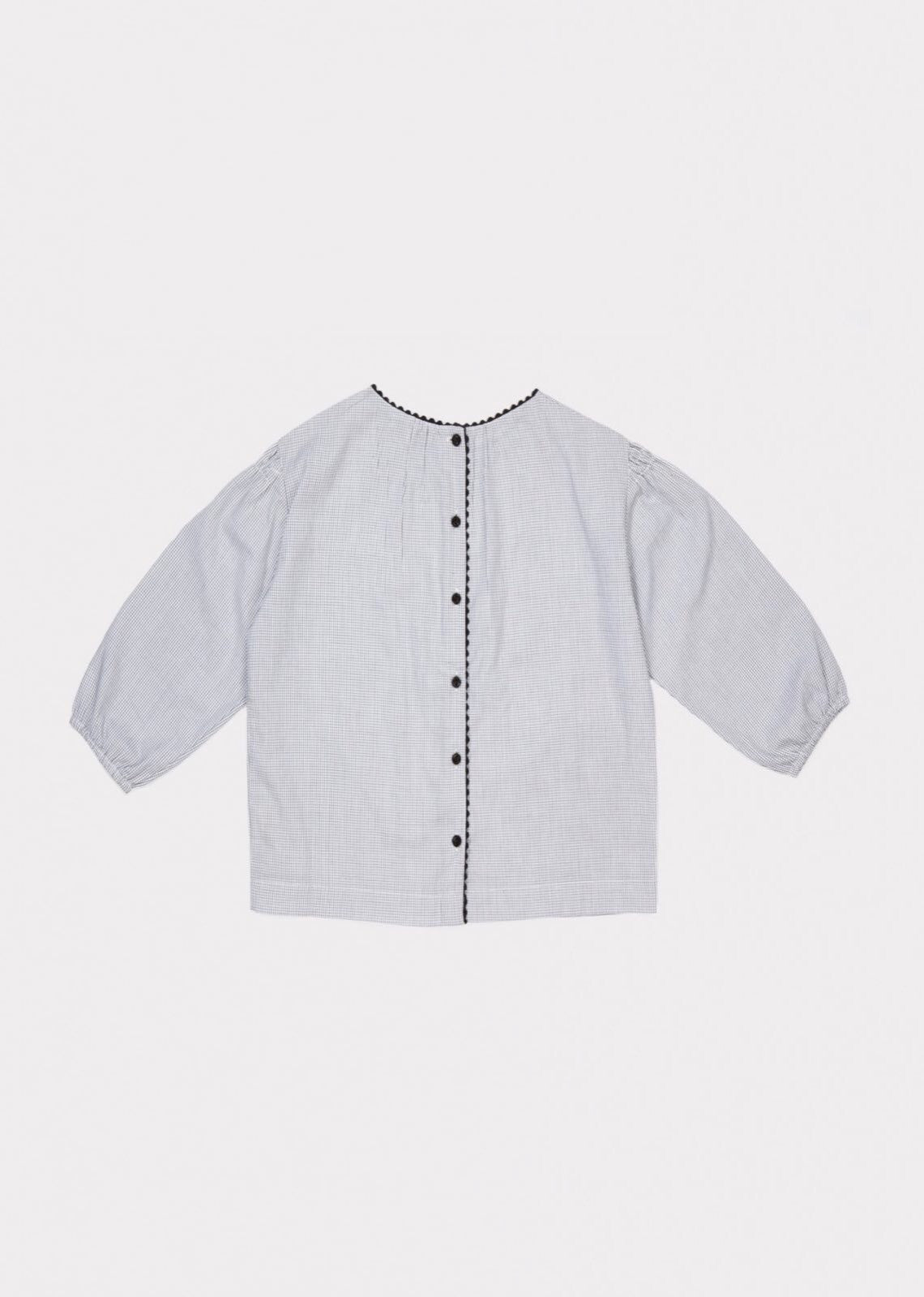 Girls Mirco Check Cotton Blouse
