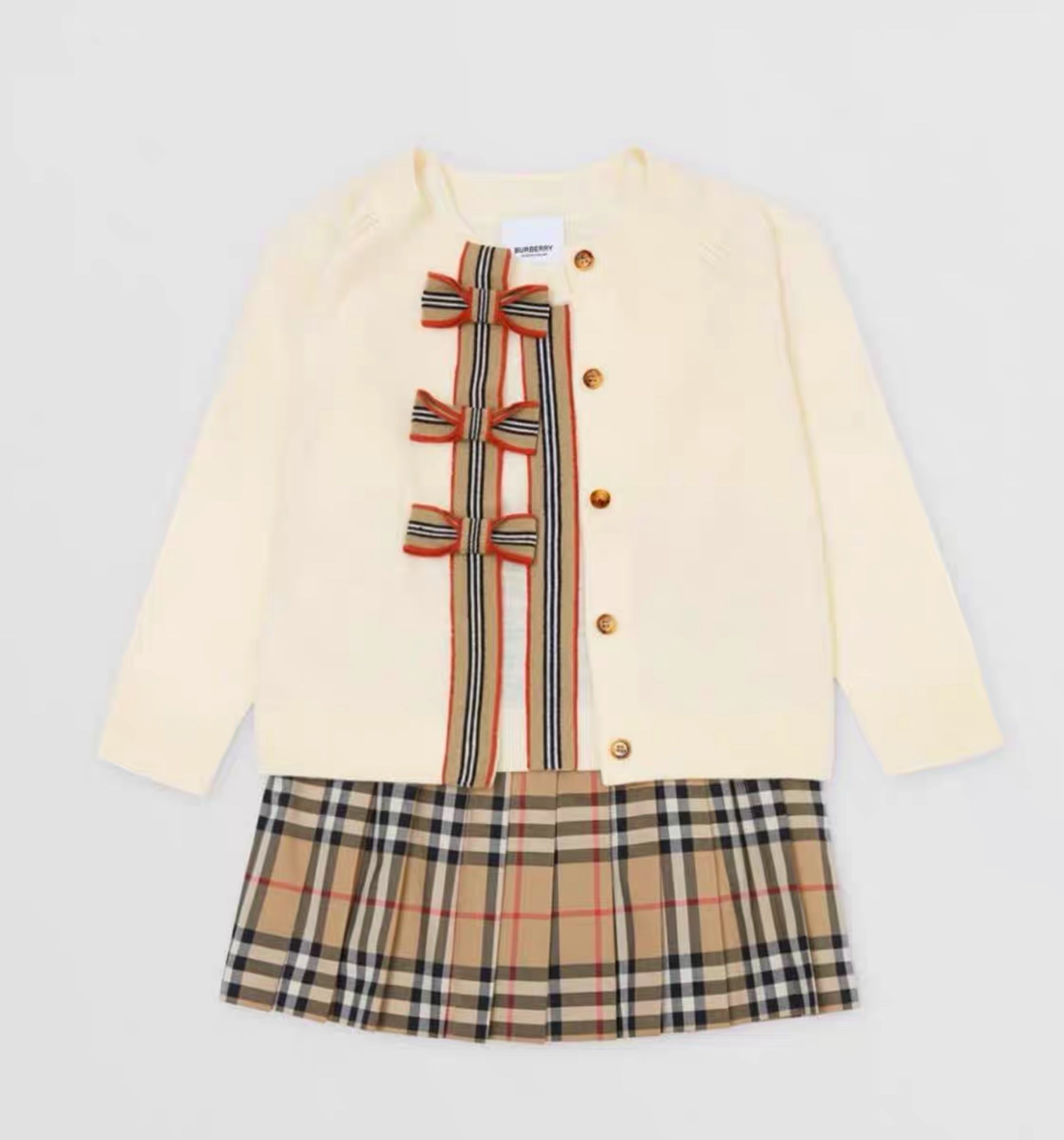Girls Ivory Merino Wool Knitwear