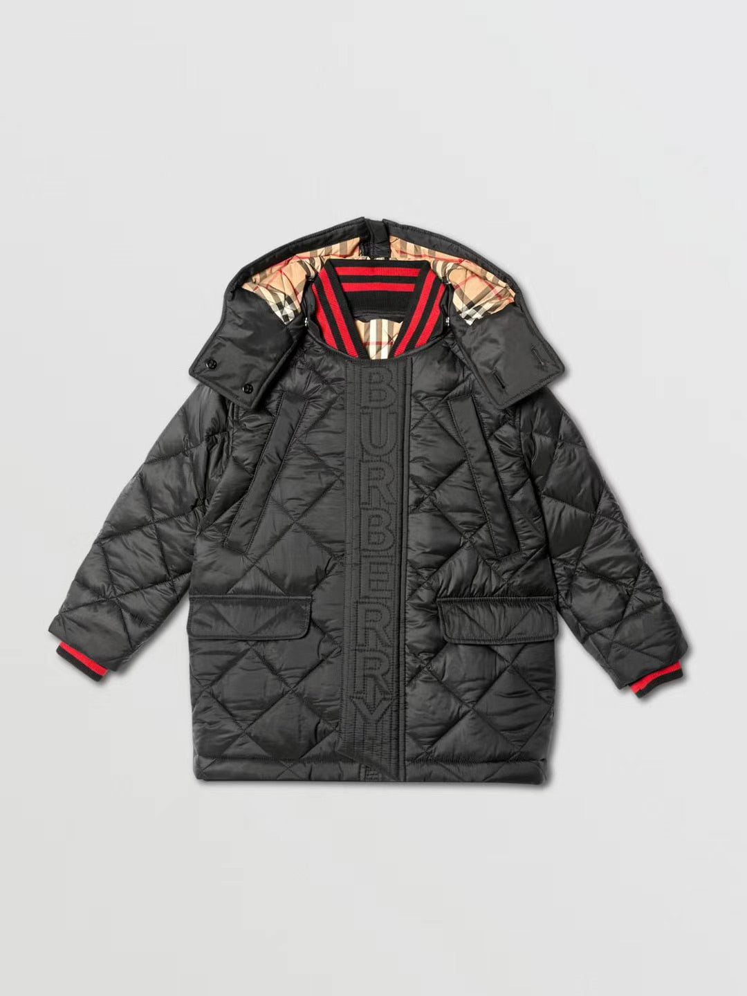 Boys Black Padded Down Jacket