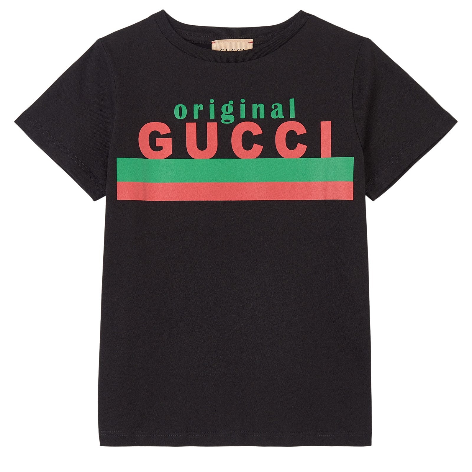 Boys & Girls Black Logo Cotton T-Shirt