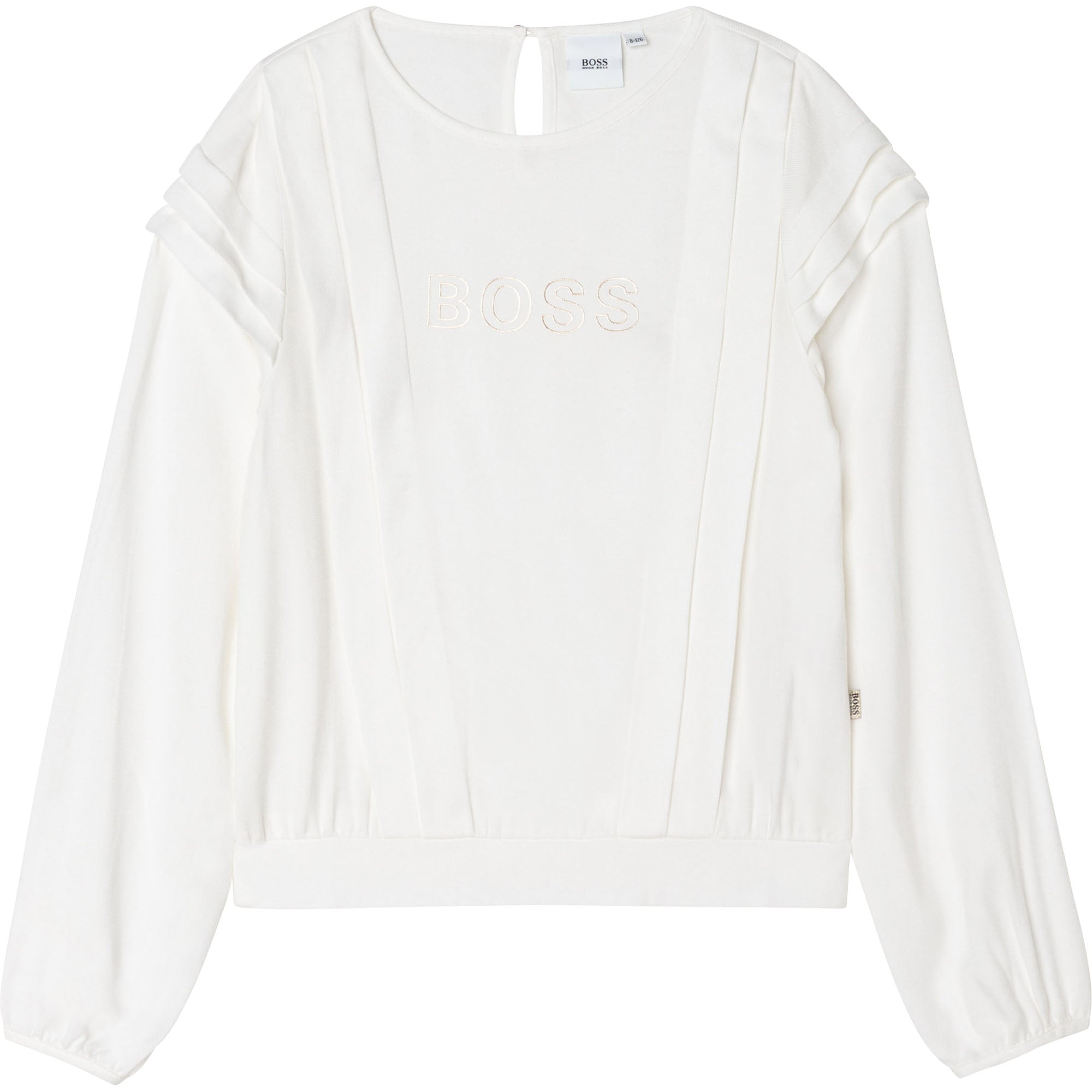 Girls White Logo Top