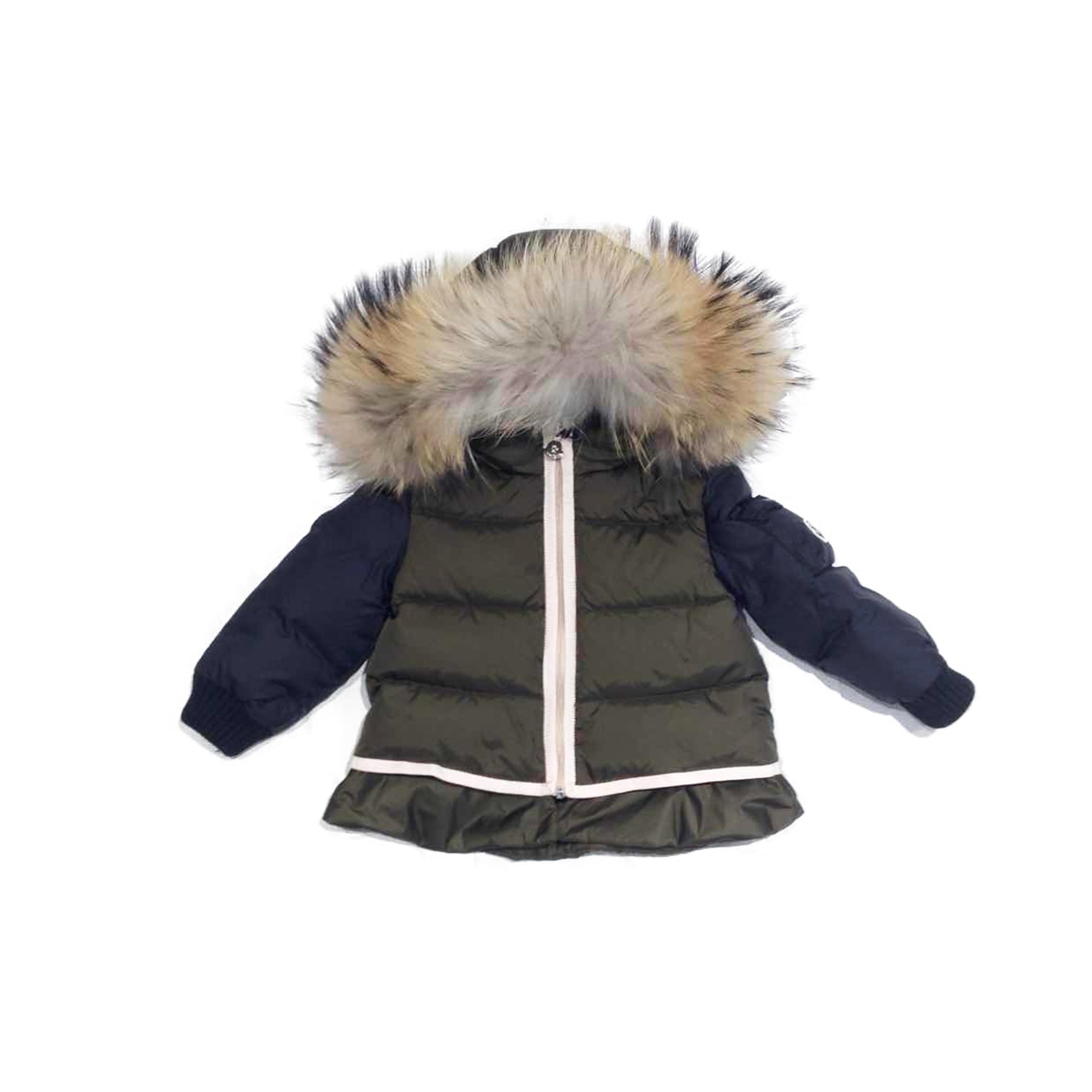 Baby Girls Army Green & Blue "Passant Giubbotto" Coat