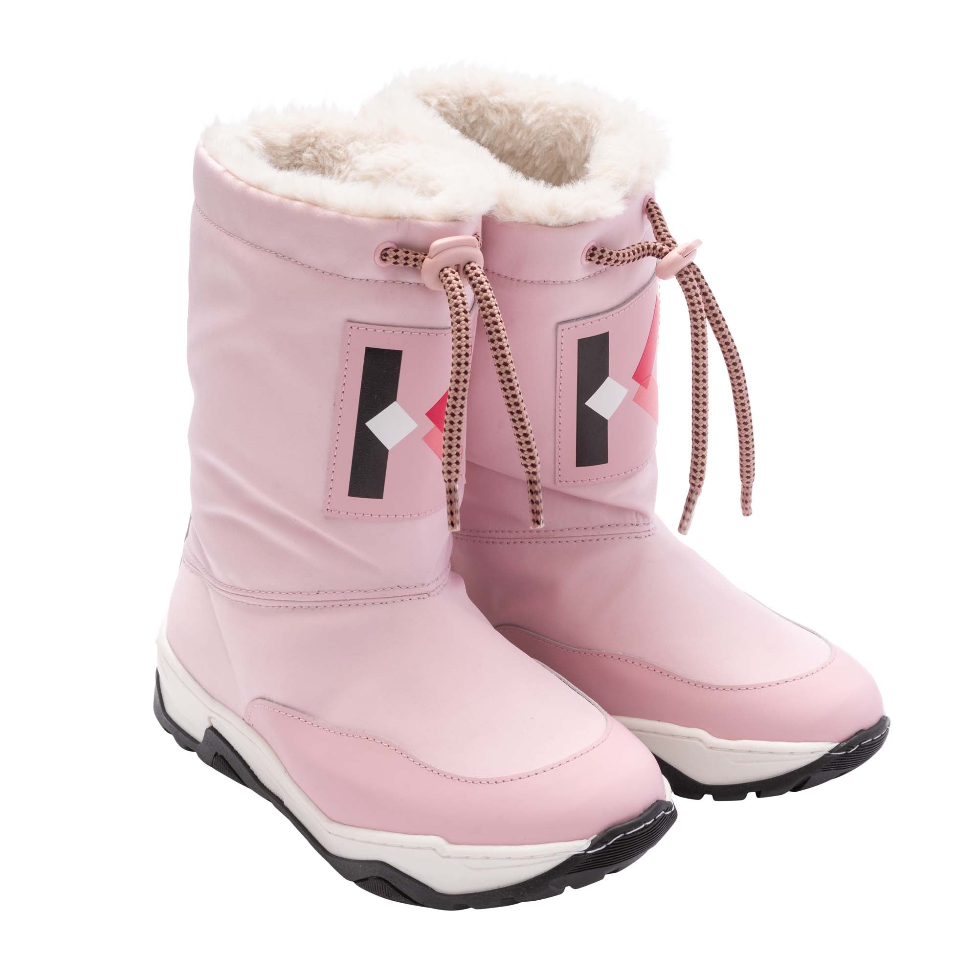 Girls Pink Logo Boots