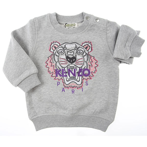 Baby Girls Grey Logo Print Sweatshirt