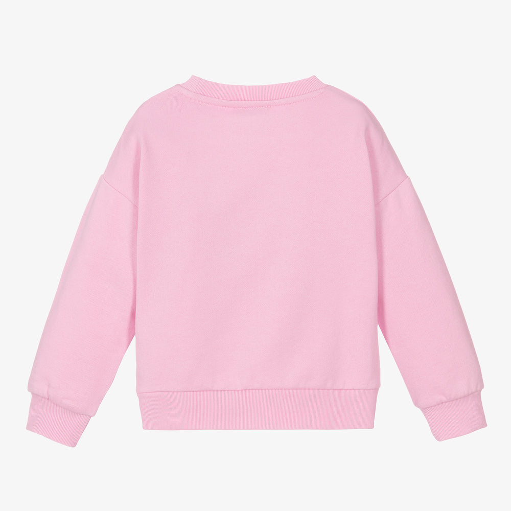 Girls Pink Cheetah Sweatshirt