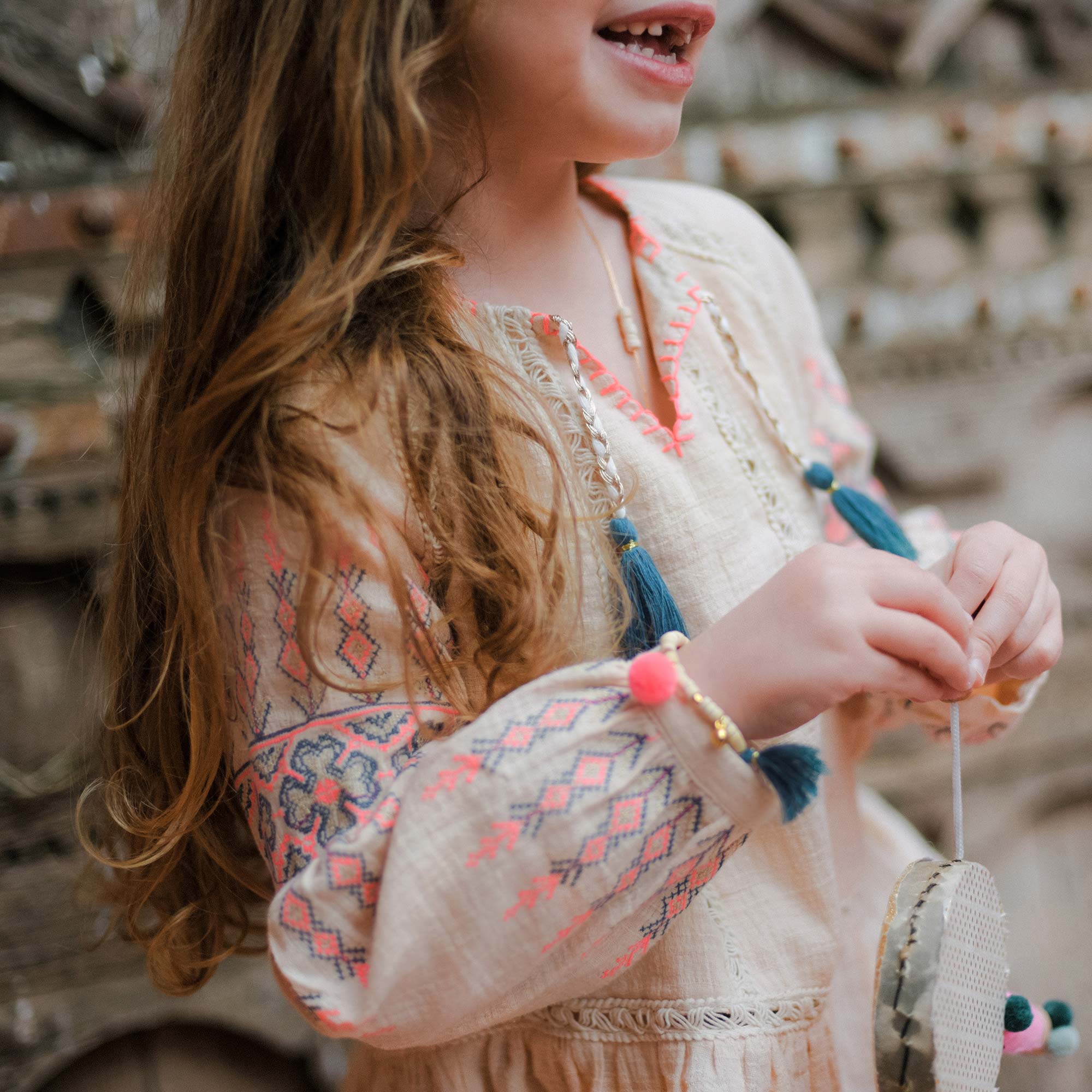 Girls Beige "Nya" Blouse