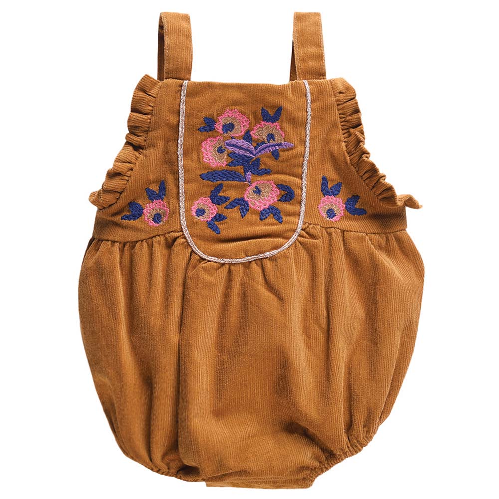 Baby Ginger Yellow Cotton Overalls