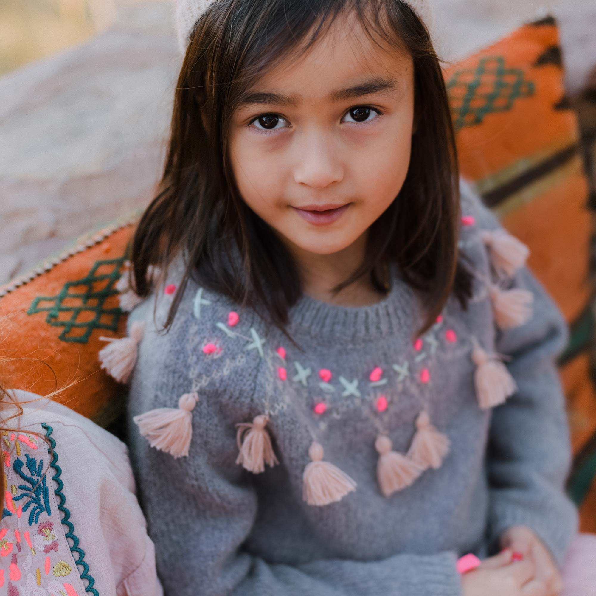 Girls Grey "Edgard" Sweater
