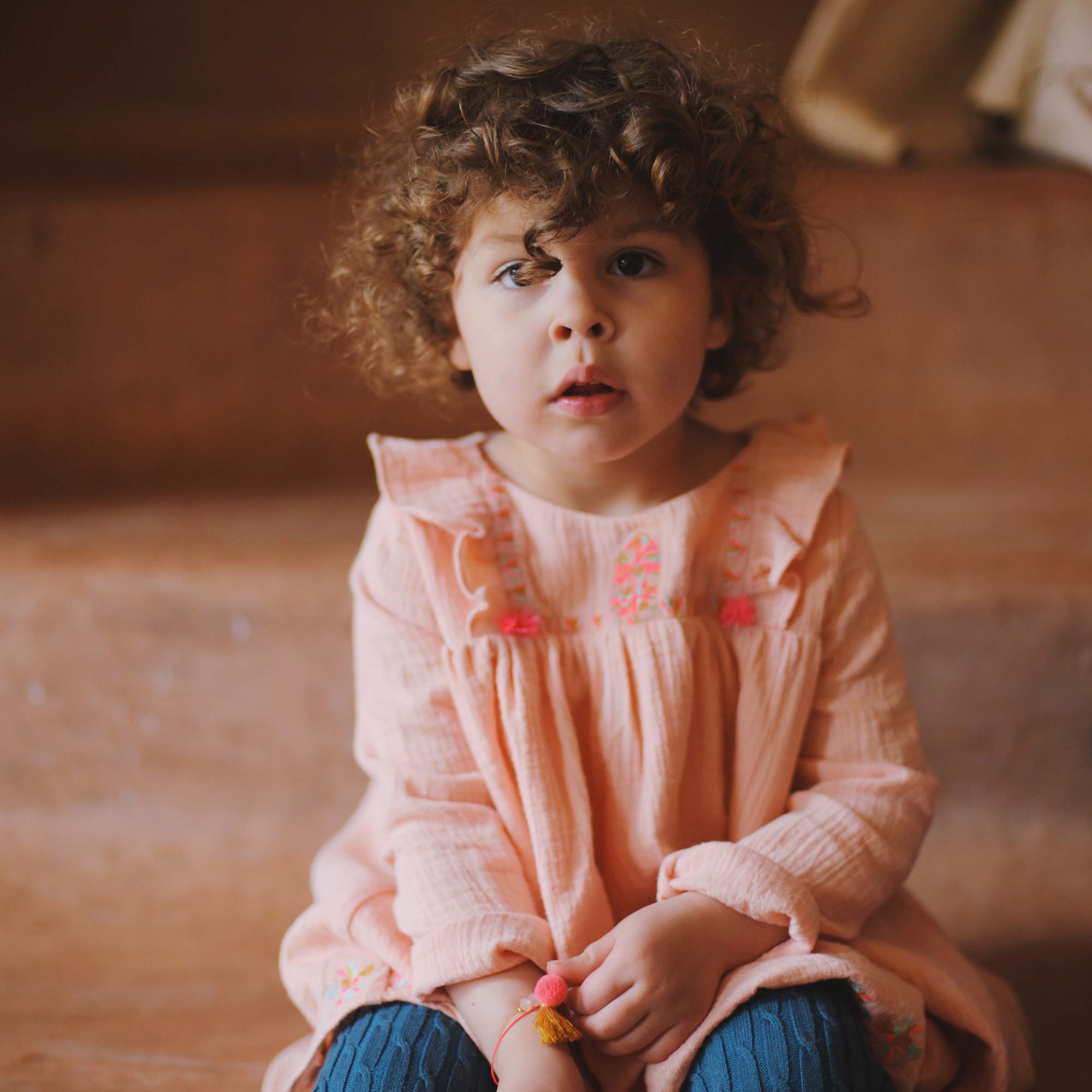 Girls Pink "Ella" Cotton Top