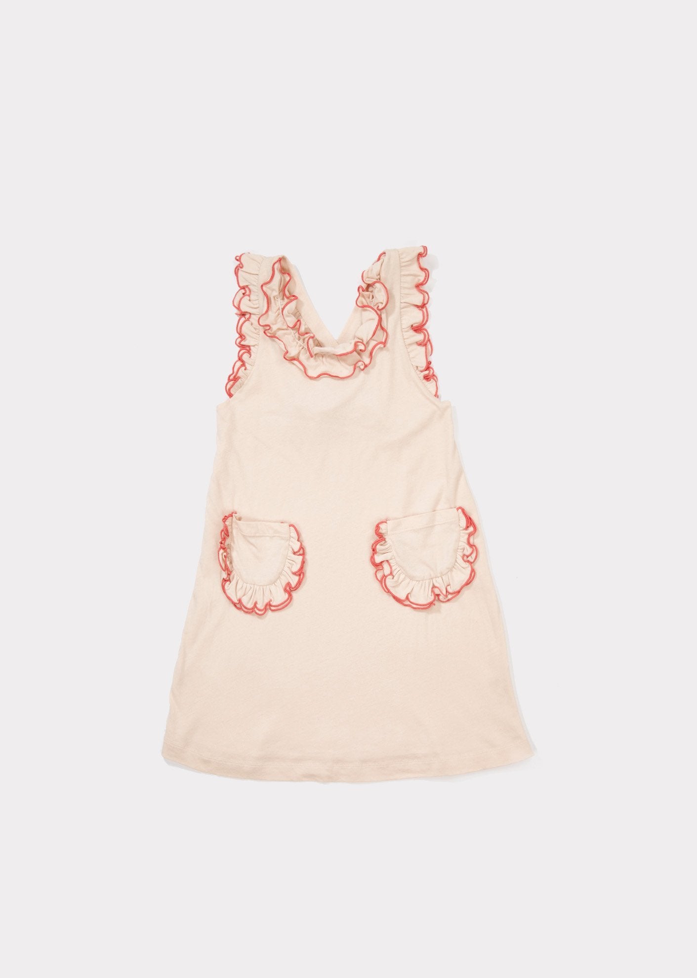 Girls Blush Pink Cotton Jersey Dress