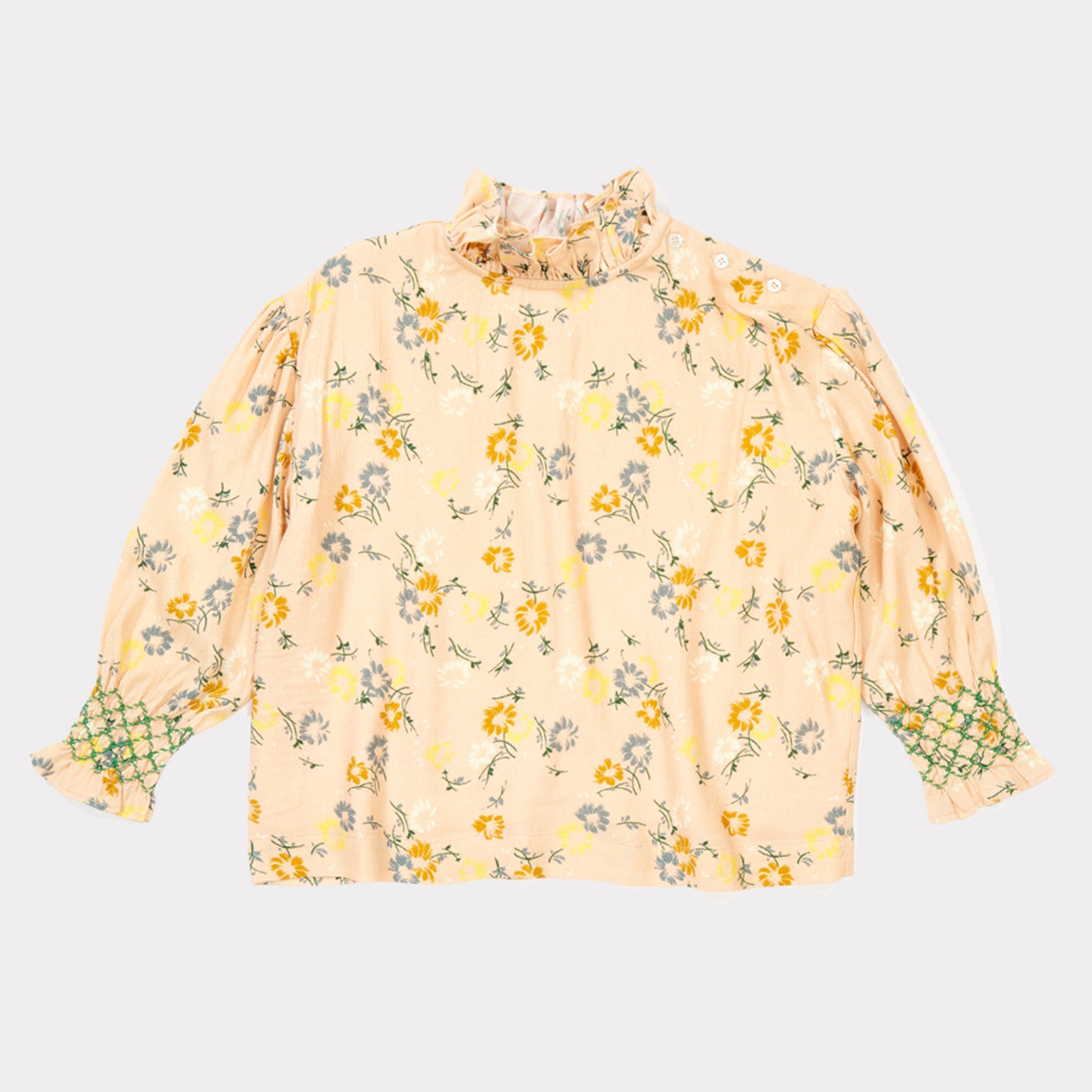 Girls Blush Panted Flower Blouse