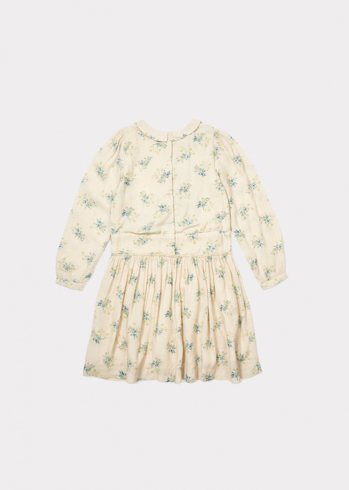 Girls Ivory Flowers Printed Dress