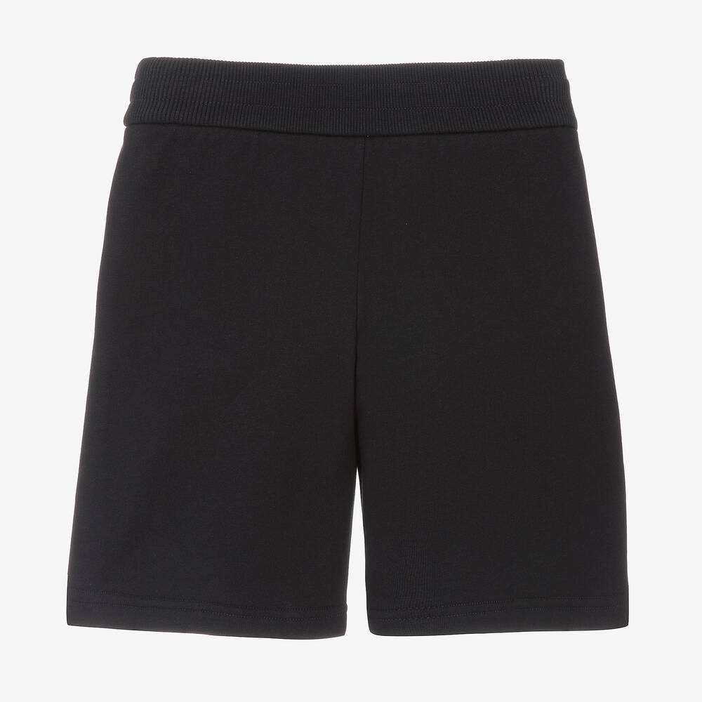 Boys Navy Logo Cotton Shorts