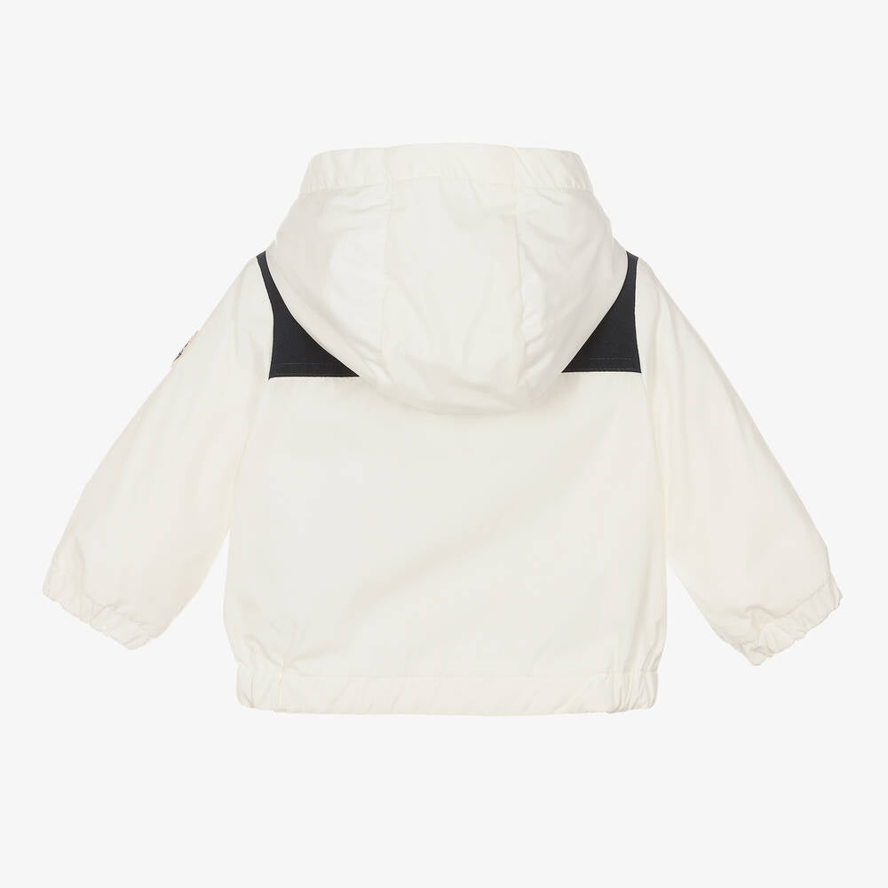 Baby Boys White Zip-Up Jacket